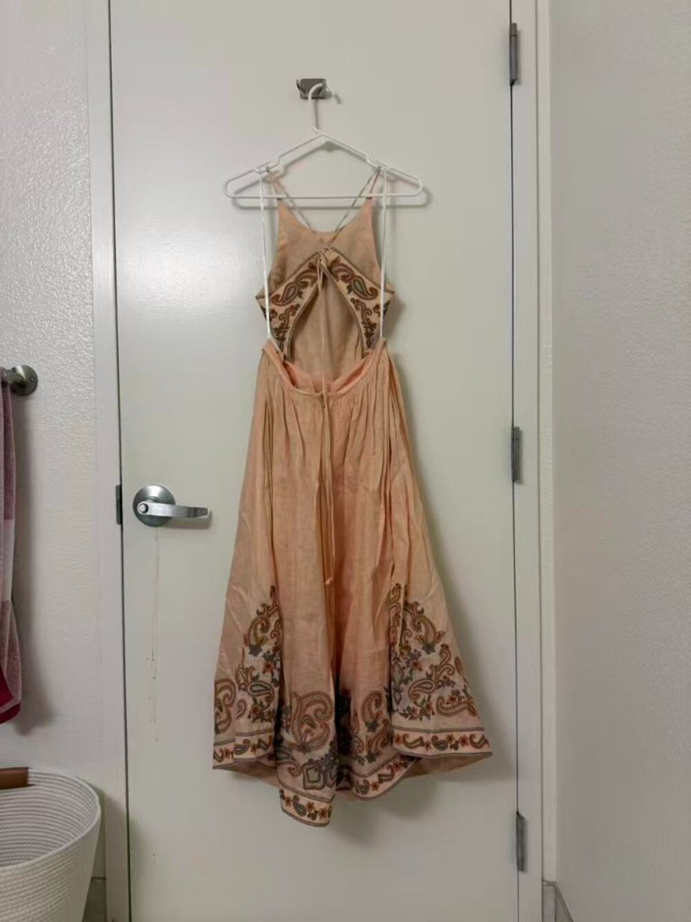 Zimmermann Devi Halter Tie Midi Dress in Linen (Size 2) - Picture 4 of 7